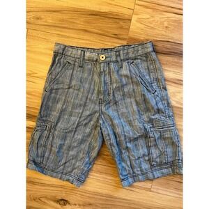 Levis SilverTab Mens 30 Blue Textured Cotton Cargo Shorts Vintage Style Y2K 90s